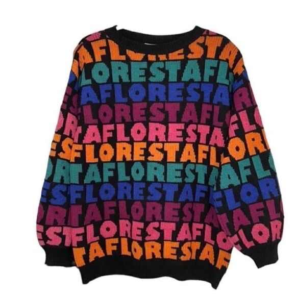 Farm Rio Printed Wool Blend Oversized
Sweater(Size Small) - Picture 2 of 5